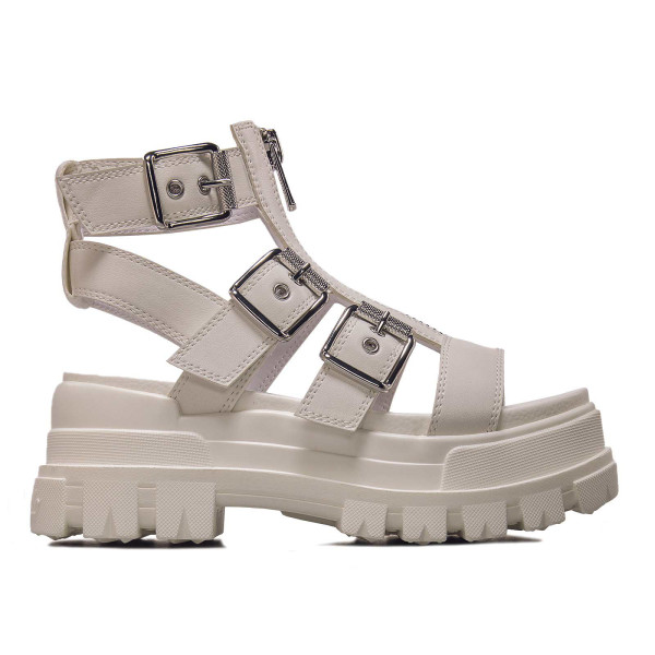 Damen Sandale - Gld Zip Sandal Platform Vegan Nappa - White