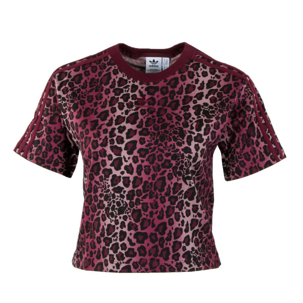 Damen T-Shirt - AOP HK5183 - Maroon / Multicolor