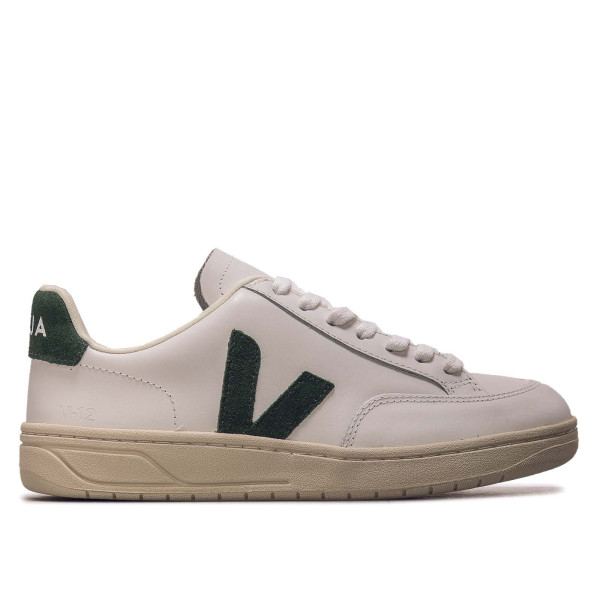 Damen Sneaker - V-12 Leather - Extra White / Cyprus Green