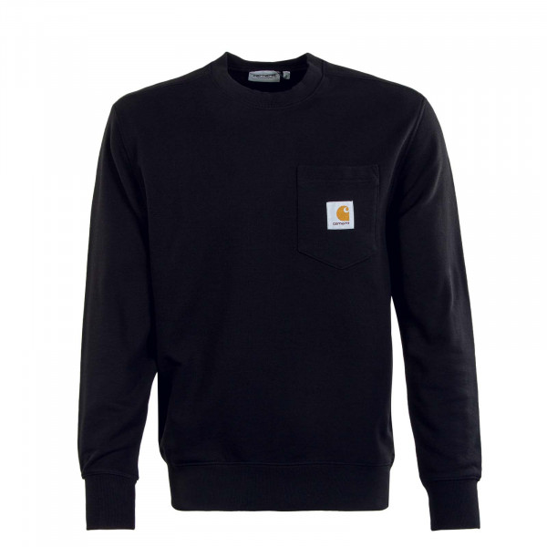 Herren Sweatshirt - Pocket - Black