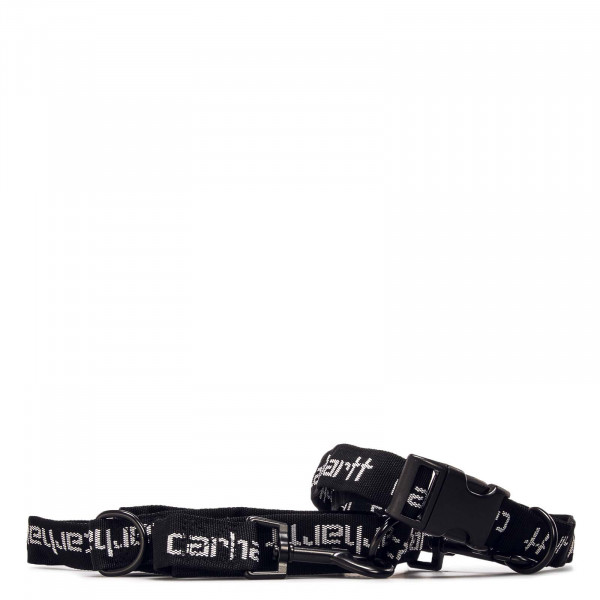 Dog Leash & Collar - Script - Black / White