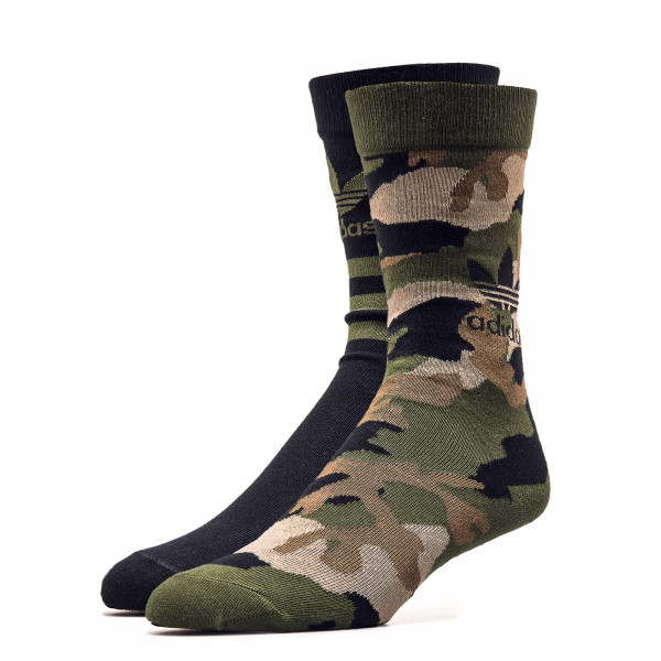 Socken - 2er-Pack Camouflage Crew - White / Green / Black