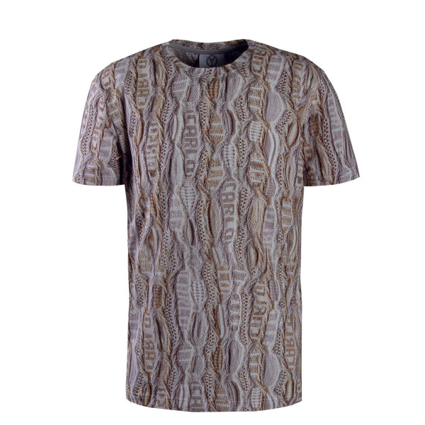 Herren T-Shirt - 3083 Knit Print - Beige Brown
