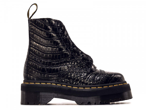 Damen Boots - Sinclair Gunmetal Wild Croc Emboss - Black