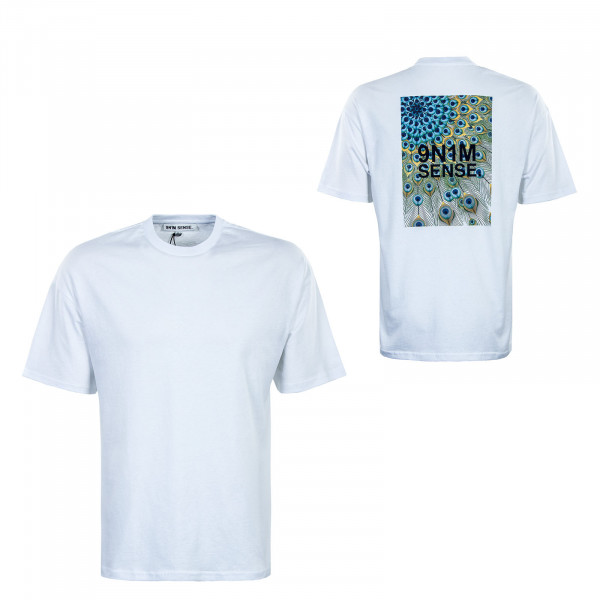 Herren T-Shirt - Peacock - White