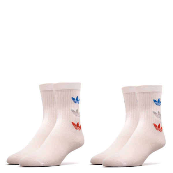 Socken 2er Pack - Tricolor Thin Ribbed - White