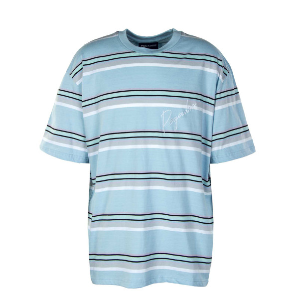 Herren T-Shirt - Vero Oversized Stripe - Washed Aqua