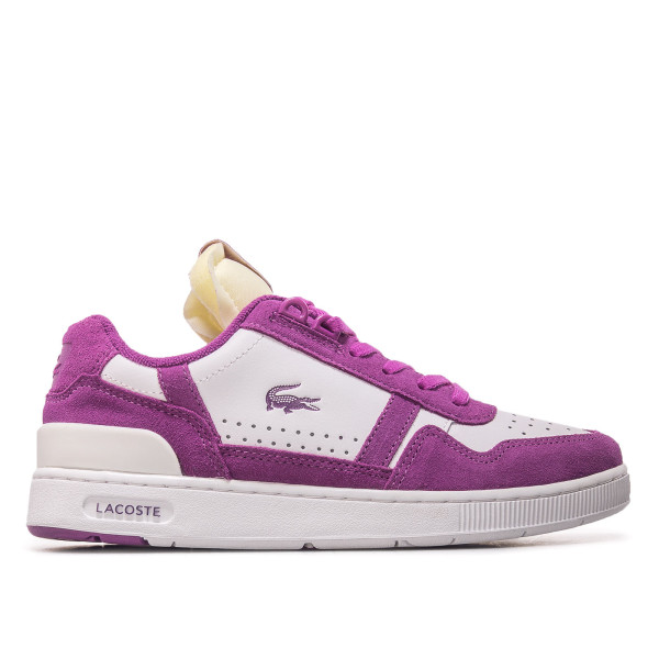 Damen Sneaker - T-Clip Leather Bicolor - White / Purple