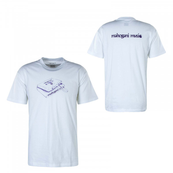 Herren T-Shirt - Mahogani Music - White / Purple