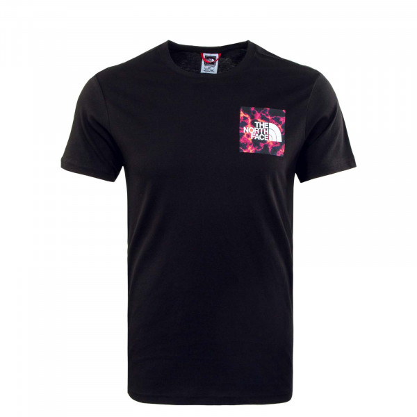 Herren T-Shirt - Fine Black Marble Camouflage Print - Black