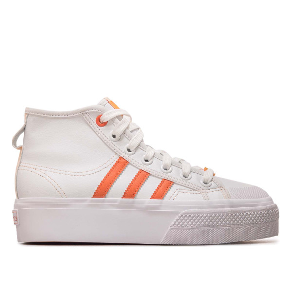 Damen Sneaker - Nizza Platform Mid - White / Seimor / Orange