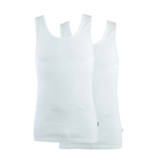 Herren Tank Top - A-Shirt 2 Pack - White