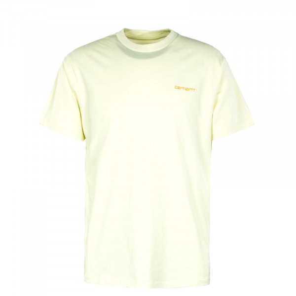 Herren T-Shirt - Script Embroidery - Soft Yellow