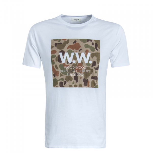 Herren T-Shirt - Square - White Camouflage