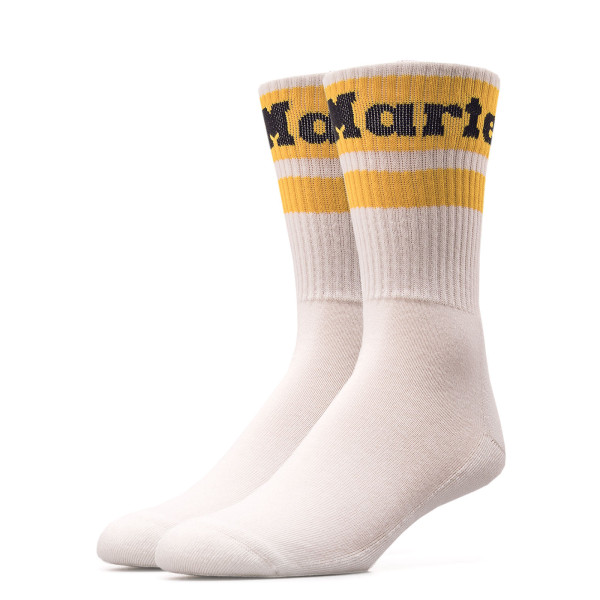 Socken - Athletic Logo - White / Yellow